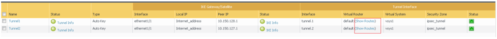Click to expand This image shows where to show the routes for the virtual router.