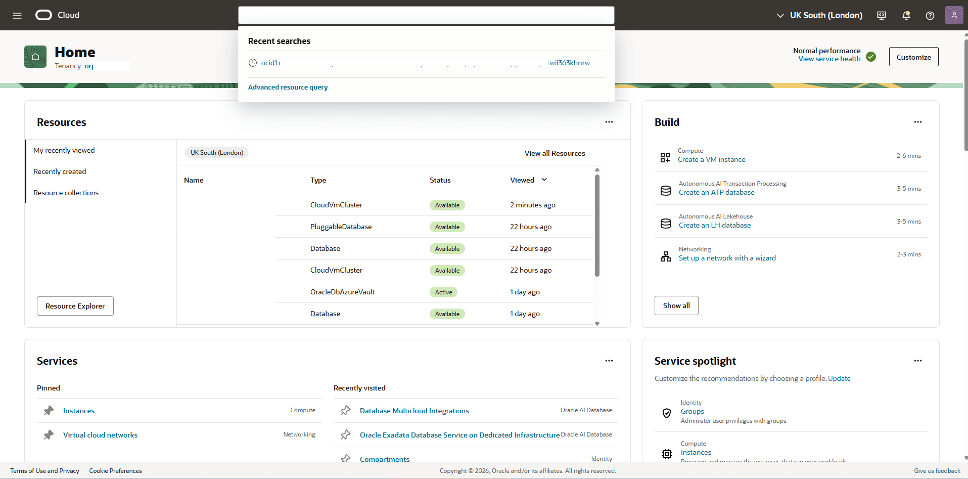 This screenshot shows how to navigate to Advanced resource query.