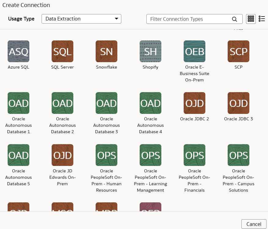Shopify connection option