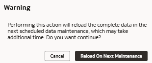 Warning message when you try to reload data for a data augmentation