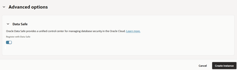 Description of fawag-data-safe-createinstance-oak.png follows