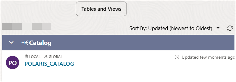 Description of manage-catalogs-polaris.png follows Description of manage-catalogs-polaris.png follows