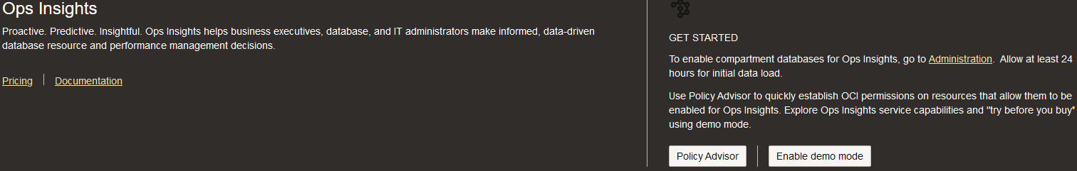 Graphic shows the Enable demo mode highlighted on the Overview page.