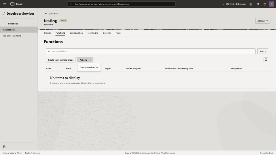 Launching Code Editor from a console service workflow