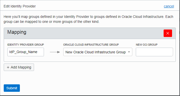 Click to expand This screenshot shows the group mapping dialog